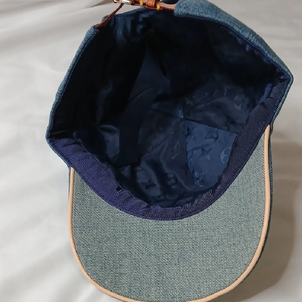 Louis Vuitton Denim and Leather Flower Cap